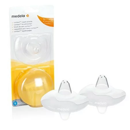 Bouts de sein Medela Contact - Sans BPA, silicone souple ultra-fin, lot de 2, 16mm, taille S