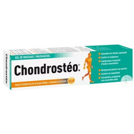 Granions Chondrostéo+ gel de massage 100ml, soin naturel pour soulager douleurs articulaires et musculaires, Parapharmelle