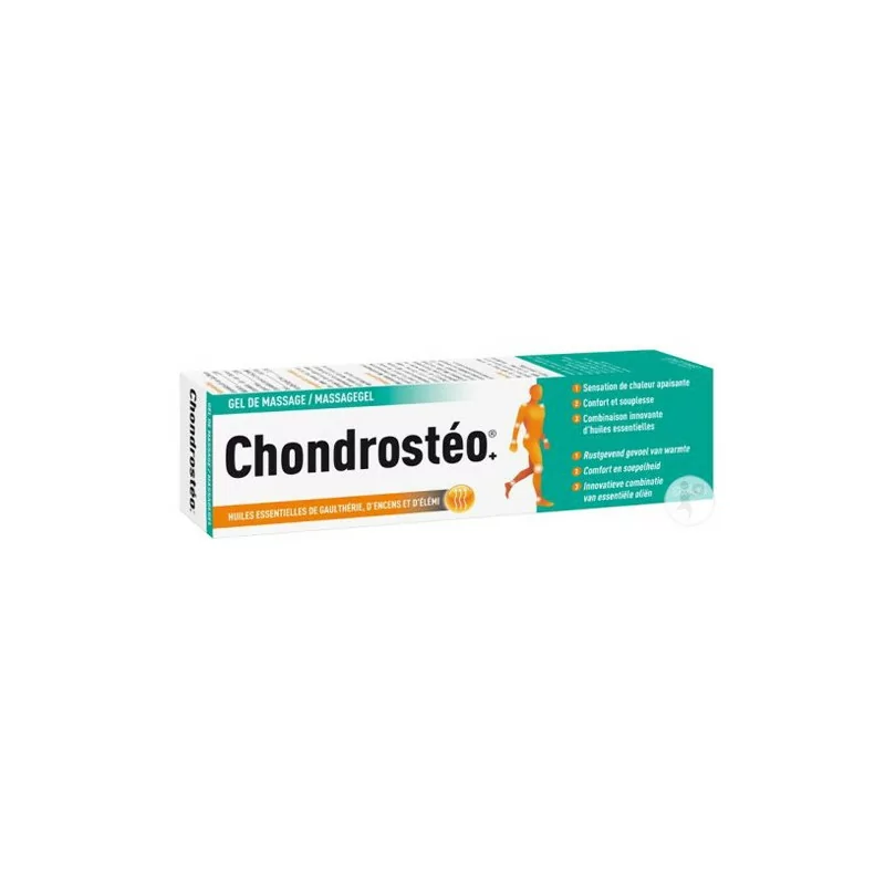 Granions Chondrostéo+ gel de massage 100ml, soin naturel pour soulager douleurs articulaires et musculaires, Parapharmelle