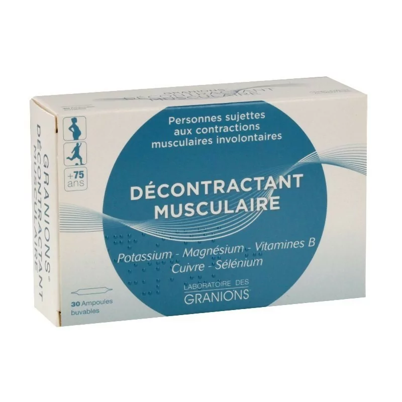 Granions décontractant musculaire solution buvable 30 ampoules pour soulager tensions musculaires, Parapharmelle