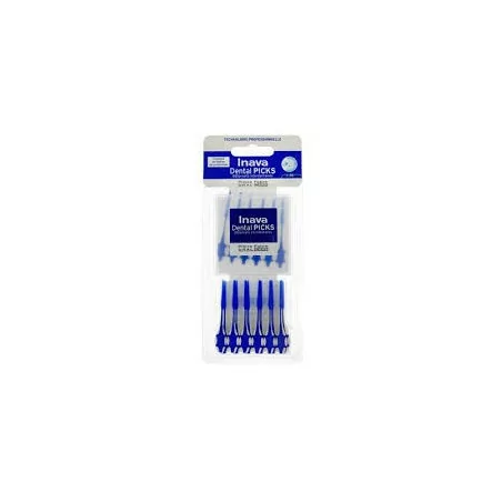 Inava Dental Picks boîte de 50 brossettes interdentaires pour un nettoyage précis entre les dents, Parapharmelle