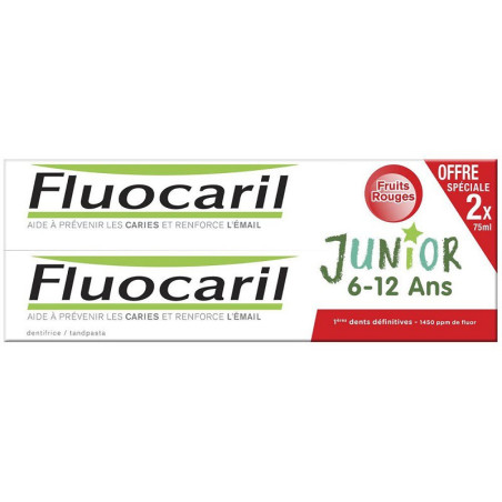 Fluocaril Junior Dent Fr Rge 2x T/75ml