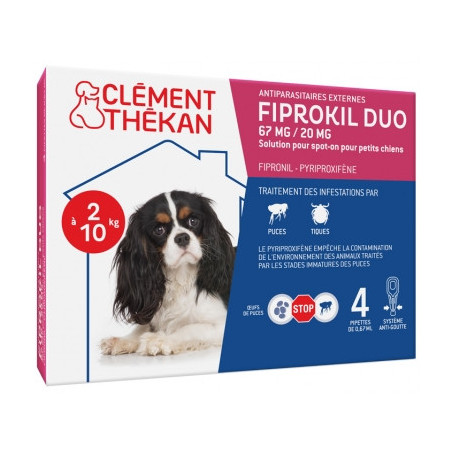 Clemnt-t Fiprokil Duo Chien 2/10kg Pip4