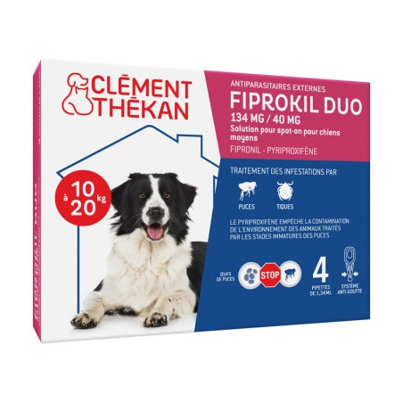 Clemnt-t Fiprokil Duo Chien 10/20kg Pip4