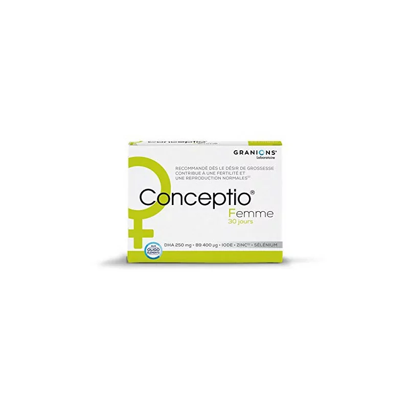 Granions Conceptio Femme boîte de 30 comprimés, soutien naturel de la fertilité féminine, Parapharmelle