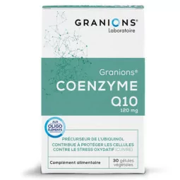 Granions Coenzyme Q10 boîte de 30 capsules, soutien naturel des cellules et production d’énergie, Parapharmelle