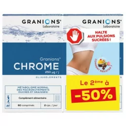 Granions Chrome lot 2x60 – complément alimentaire pour équilibre glycémique et régulation du sucre – Parapharmelle