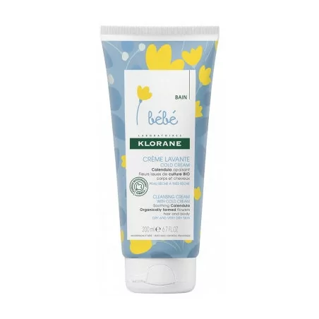 Klorane Crème lavante bébé cold cream au calendula 200ml