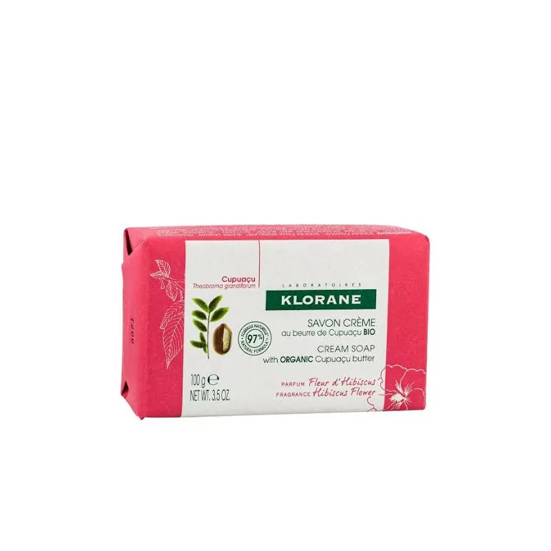Klorane Savon Crème au beurre de Cupuaçu / Fleur d'hibiscus 100g