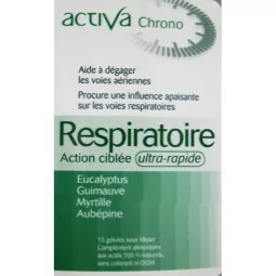 Activa Chrono Respiratoire soutien défenses naturelles 15 gélules Parapharmelle