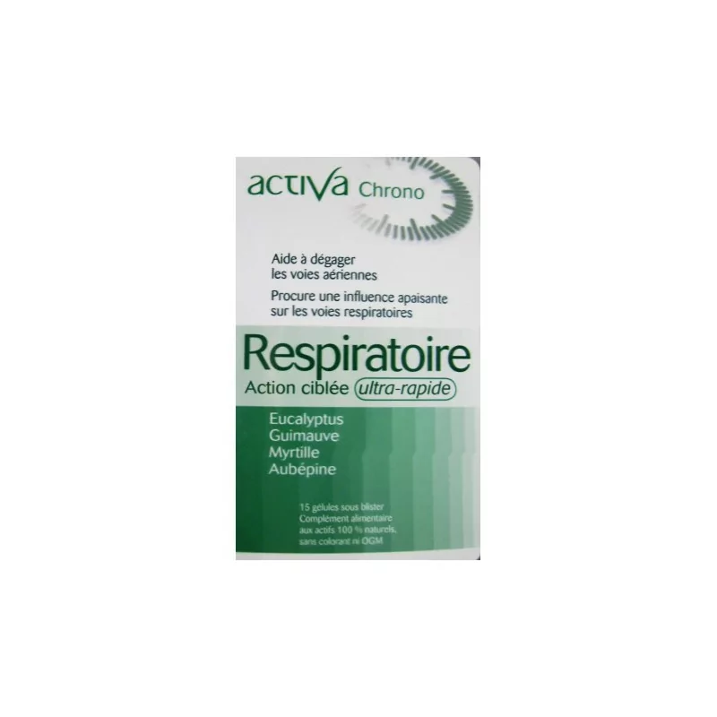Activa Chrono Respiratoire soutien défenses naturelles 15 gélules Parapharmelle