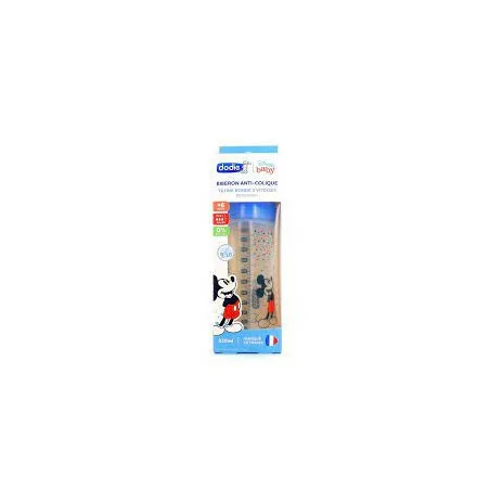 Dodie Biberon 3 Init A/col 330ml 6m Mickey