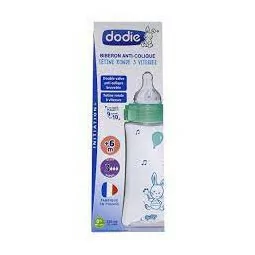 Dodie Bib 3 Init A/col 330ml 6m Vert V