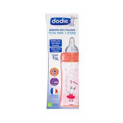 Dodie Biberon 3 Init A/col 330ml 6m Rose D