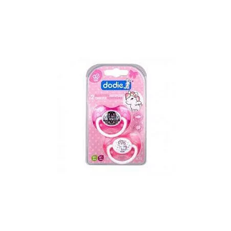 Dodie Sucette Silicone Girly 6mois Bt2
