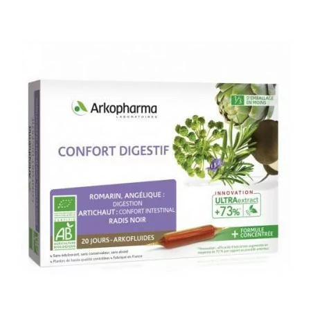 Arkofluide Confort Digestif Bio 20 ampoules
