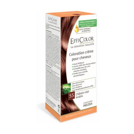 COLORATION - EFFICOLOR CRÈME CHÂTAIN CLAIR ACAJOU 55