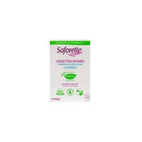 Saforelle Lingette Intime Biodégrable Bt10