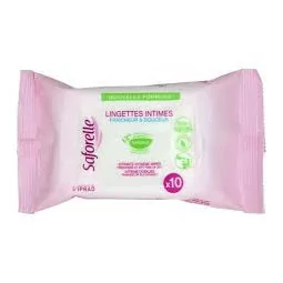 Saforelle Lingette Intime Biodégrable Pocket 10