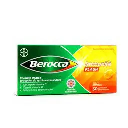 Berocca Immunité Flash Comprimé Effervescent Boite de 30