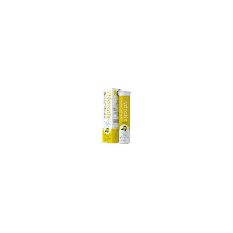 Hydratis Citron Pastille Effervescente 20 – hydratation et vitamines, disponible chez Parapharmelle