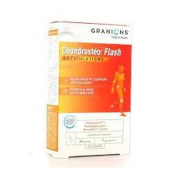Boite Granions Chondrosteo + Flash Gélules boîte 40 – soutien articulations et cartilage, disponible chez Parapharmelle