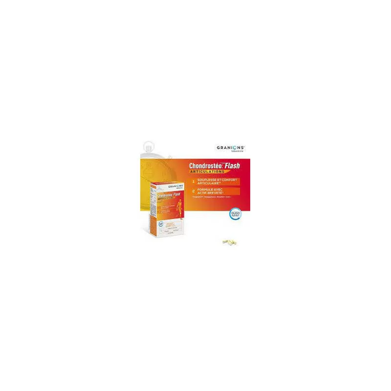 Granions Chondrosteo Flash 40 gélules – soulagement rapide des douleurs articulaires Parapharmelle