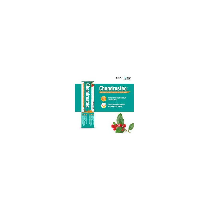Granions Chondrostéo+ Gel de Massage 100ml – soulagement douleurs articulaires et musculaires, disponible chez Parapharmelle