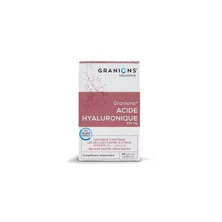 Granions Acide Hyaluronique gélules pour peau hydratée et souple, soin naturel anti-âge, Parapharmelle