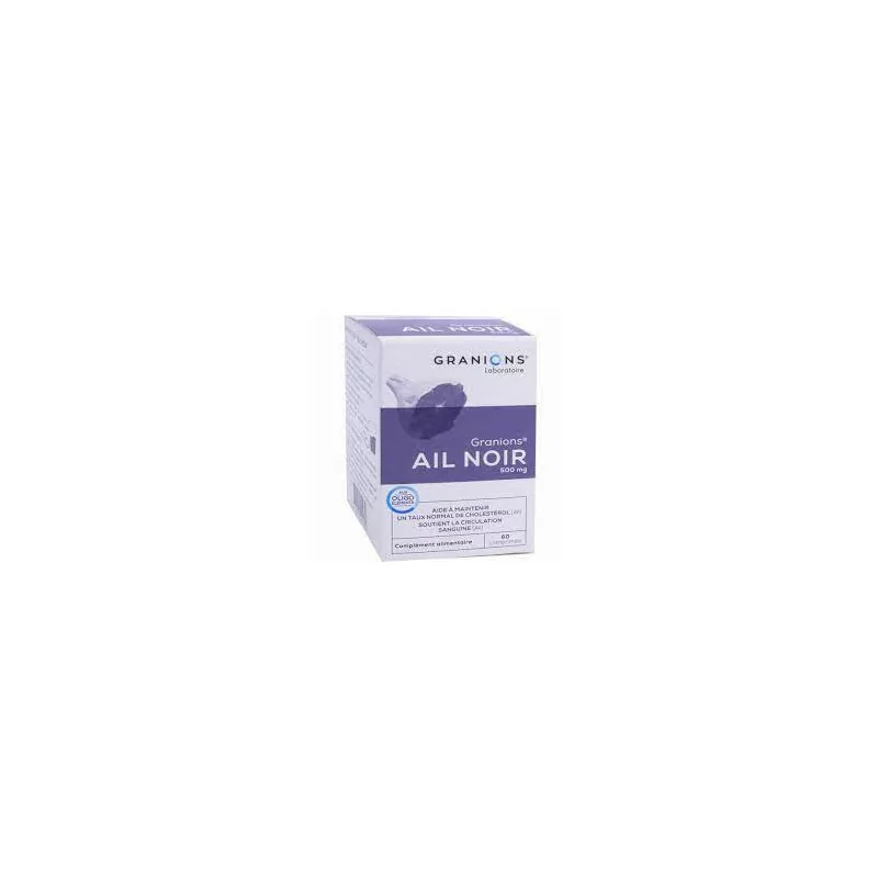 Granions Ail Noir 60 comprimés, complément bien-être pour santé cardiovasculaire et défense naturelle, Parapharmelle