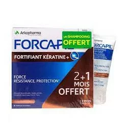 Forcapil Kératine + shampoing 30ml offert