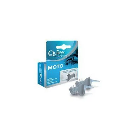 Quies Moto – Bouchons d’oreilles confortables pour motards sous casque