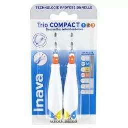 Brossettes Inava Trio Compact – Nettoyage interdentaire taille 1/2/3