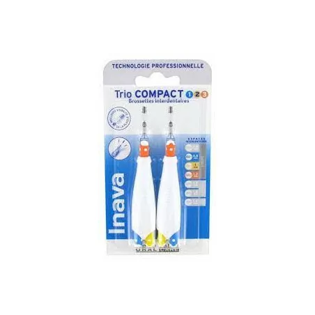 Brossettes Inava Trio Compact – Nettoyage interdentaire taille 1/2/3