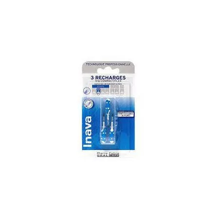 Inava Brossettes Recharge Bleu 3 têtes