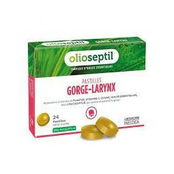 Olioseptil Pastille Gorge Larynx Boite de 24