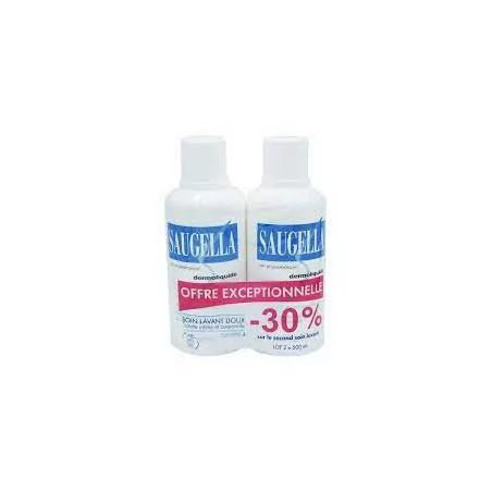 Saugella Emulsion Dermoliquide Lavant 500ml X 2