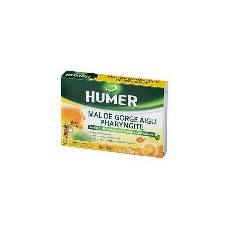 Humer Mal de Gorge Aigu Pharyngite Sans Sucre 20 Pastilles