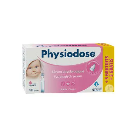 Physiodose Sérum physiologiques Lot de 3 botes de 40 unidoses