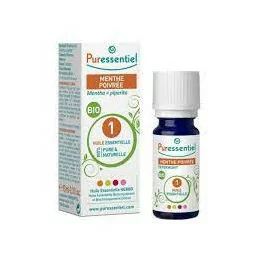 Flacon Huile Essentielle Bio Menthe Poivrée Puressentiel 10 ml