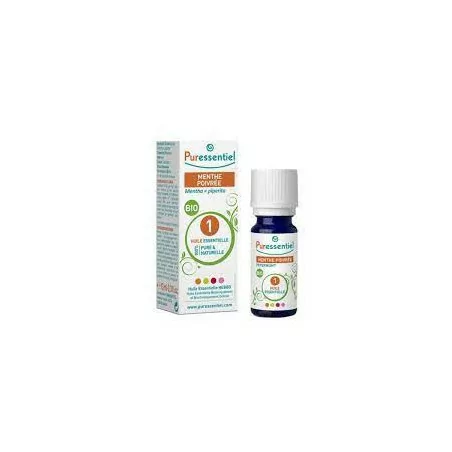 Flacon Huile Essentielle Bio Menthe Poivrée Puressentiel 10 ml