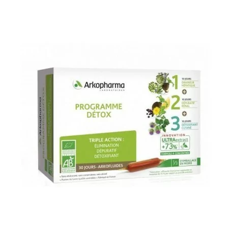Arkofluide Programme Détox Coffret 3 X 10 ampoules