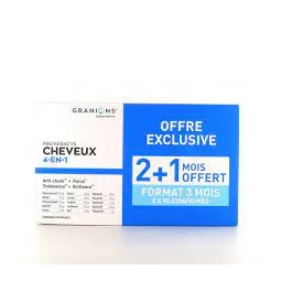 Granions Pro Keracys Cheveux 4 en 1 – complément capillaire pour renforcer, protéger et stimuler la pousse – Parapharmelle