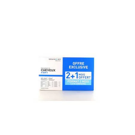 Granions Pro Keracys Cheveux 4 en 1 – complément capillaire pour renforcer, protéger et stimuler la pousse – Parapharmelle