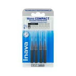 Brossettes interdentaire Inava Mono Compact noir pack de 4