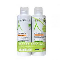 Aderma Exomega gel moussant émollient 2X500ml