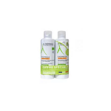 Aderma Exomega gel moussant émollient 2X500ml
