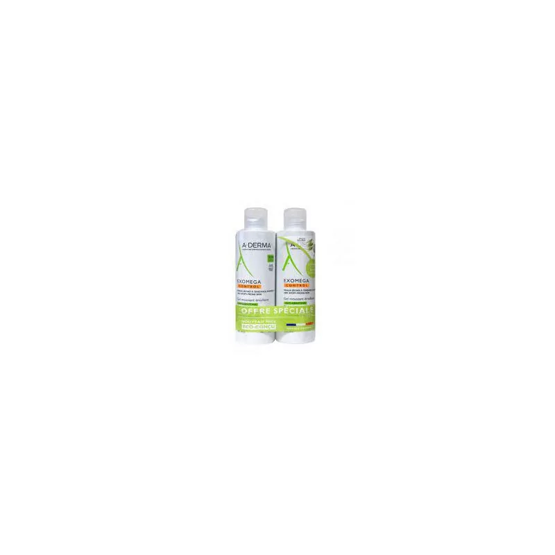 Aderma Exomega gel moussant émollient 2X500ml