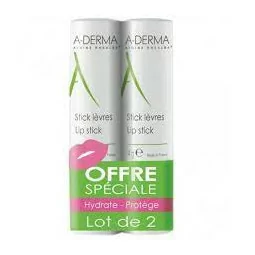 Aderma stick à lèvres lot de 2