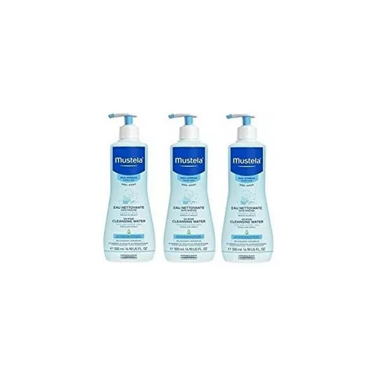 Mustela Eau Nettoyante Sans Rinçage Peau Normale Lot de 3 x 500ml